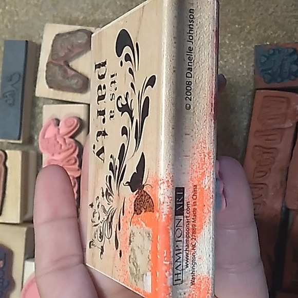 "WORDS"- Wood Block Rubber Stamps& Foam Back Rubber Stamps- (Some Vintage) - Picture 14 of 17